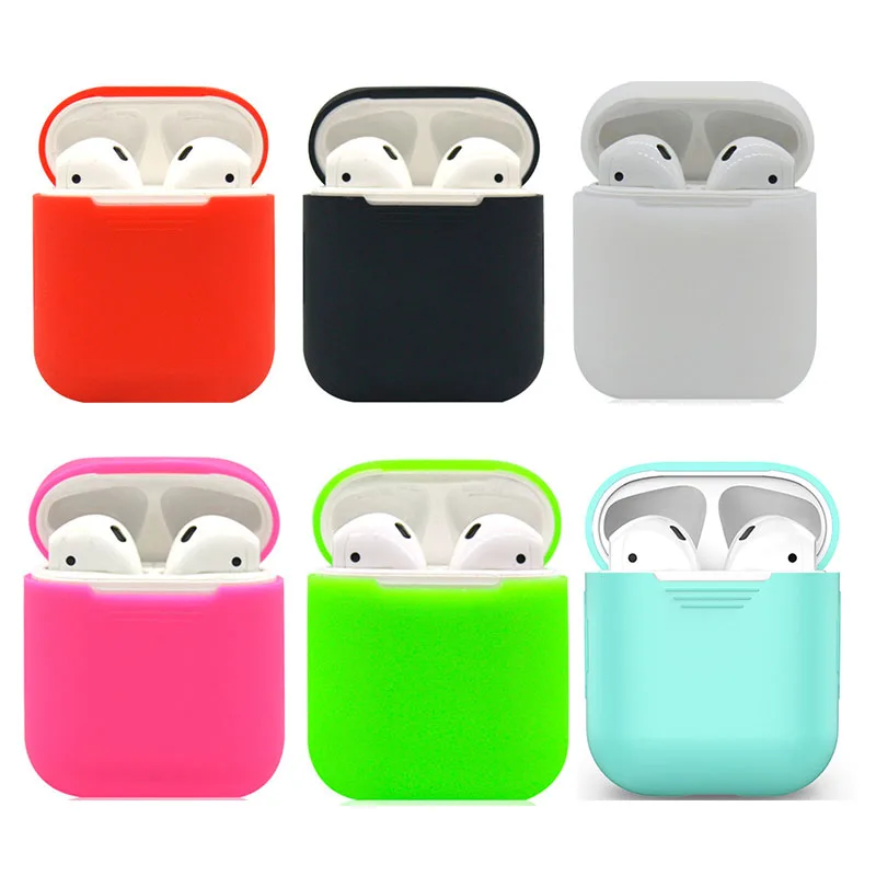 Мягкий силиконовый чехол наушники для Apple Airpods Bluetooth беспроводные защитный кожи