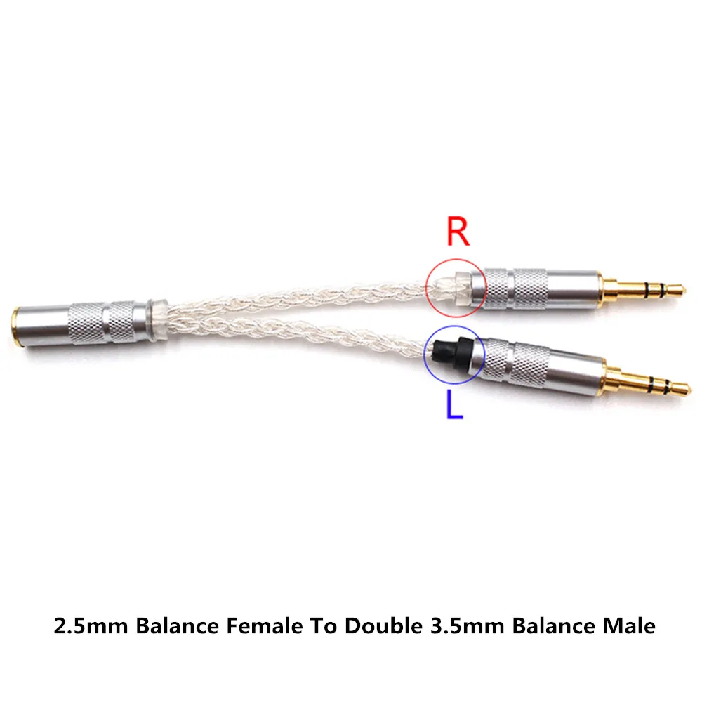 2.5mm Balance Female To Double 3.5mm Balance Male