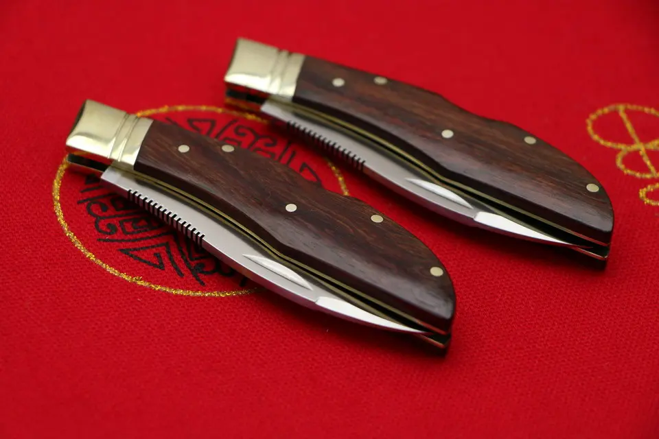 LOVOCOO Канада Gromann 9cr18mov лезвие палисандр ручка Флиппер Складной нож Открытый Отдых Охота Карманный Подарок Ножи EDC инструменты