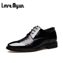 2017 High Quality Men Dress Shoes Men Flats Black Leather Oxford Shoes Lace Up business wedding