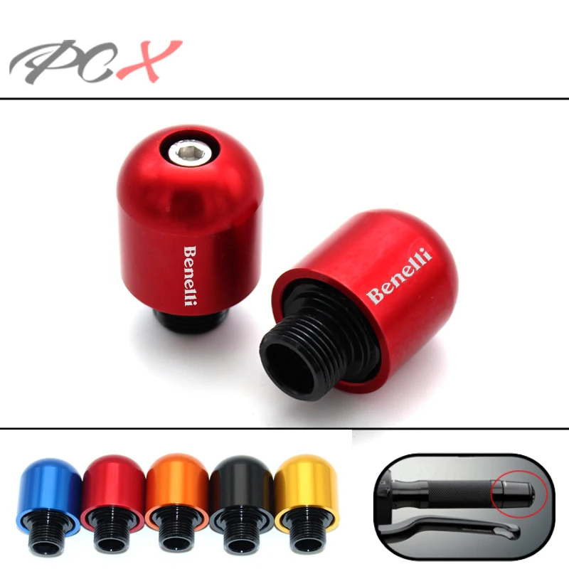 

Motorcycle Accessories CNC Handlebar Grips Bar Ends Cap Slide Laser Logo For Benelli TNT BN 600 300 250 Leoncino 500