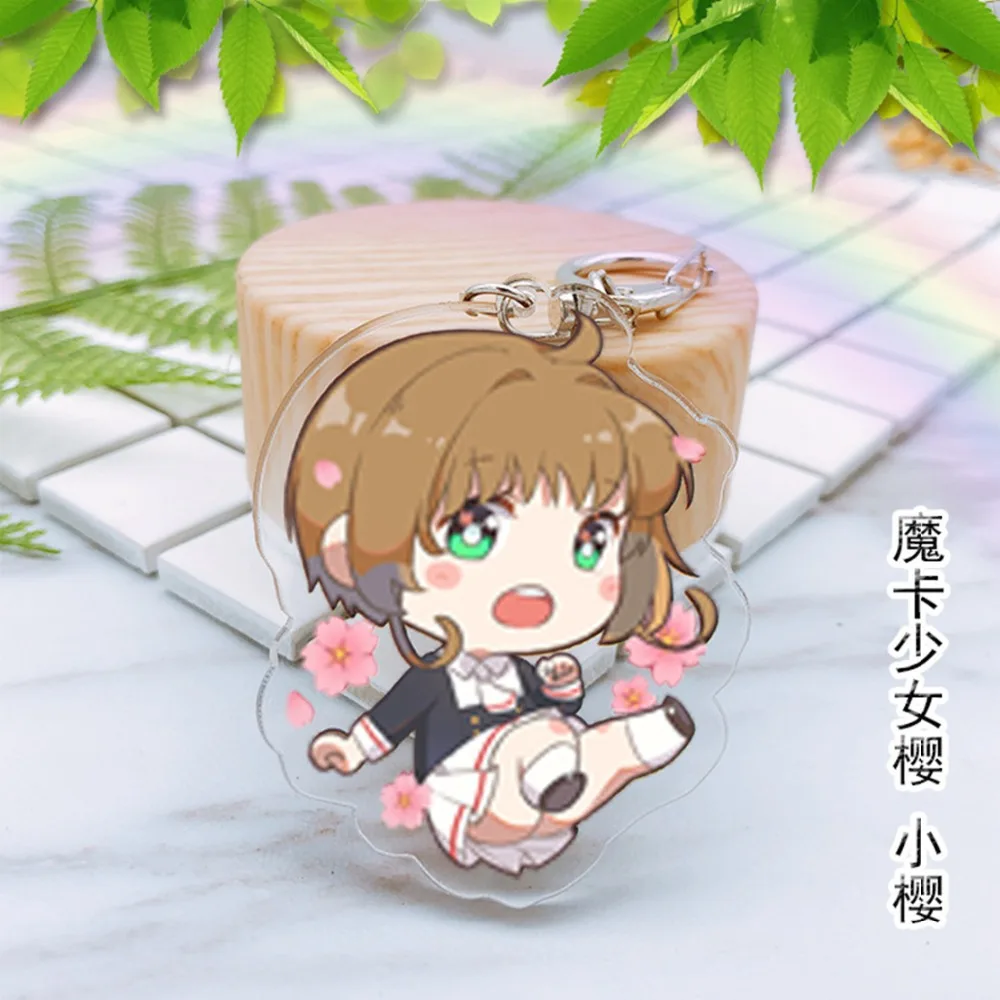 

Card Captor Sakura ccs KINOMOTO SAKURA Acrylic Cosplay keychains mummy pendant keyring Llavero Chaveiro breloki cadeau maitresse