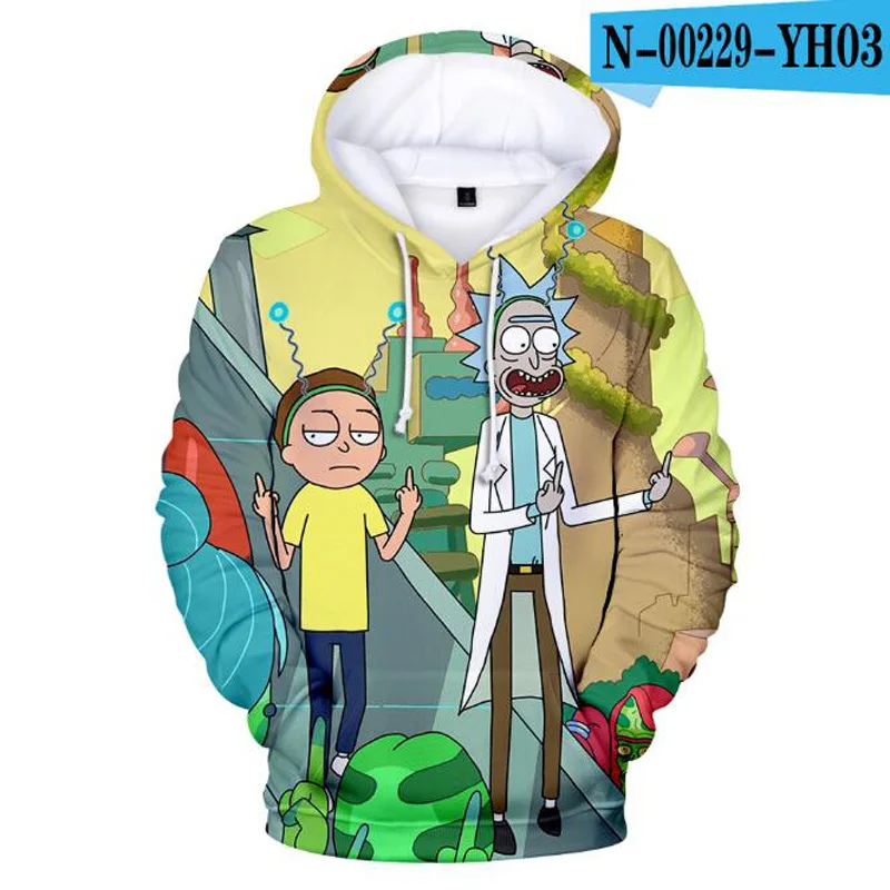 Рик и Морти 3D принт мужские толстовки и свитшоты Забавный Рикки и Морти хип-хоп куртка с капюшоном мужской спортивный костюм аниме одежда Топ - Color: 3D
