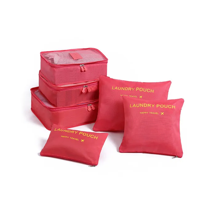 6 шт./компл. Путешествия сумка для хранения из ткани Оксфорд Упаковка Куб дорожная сумка для одежды, аксессуары для путешествий, функциональная 、 мешка - Цвет: 8