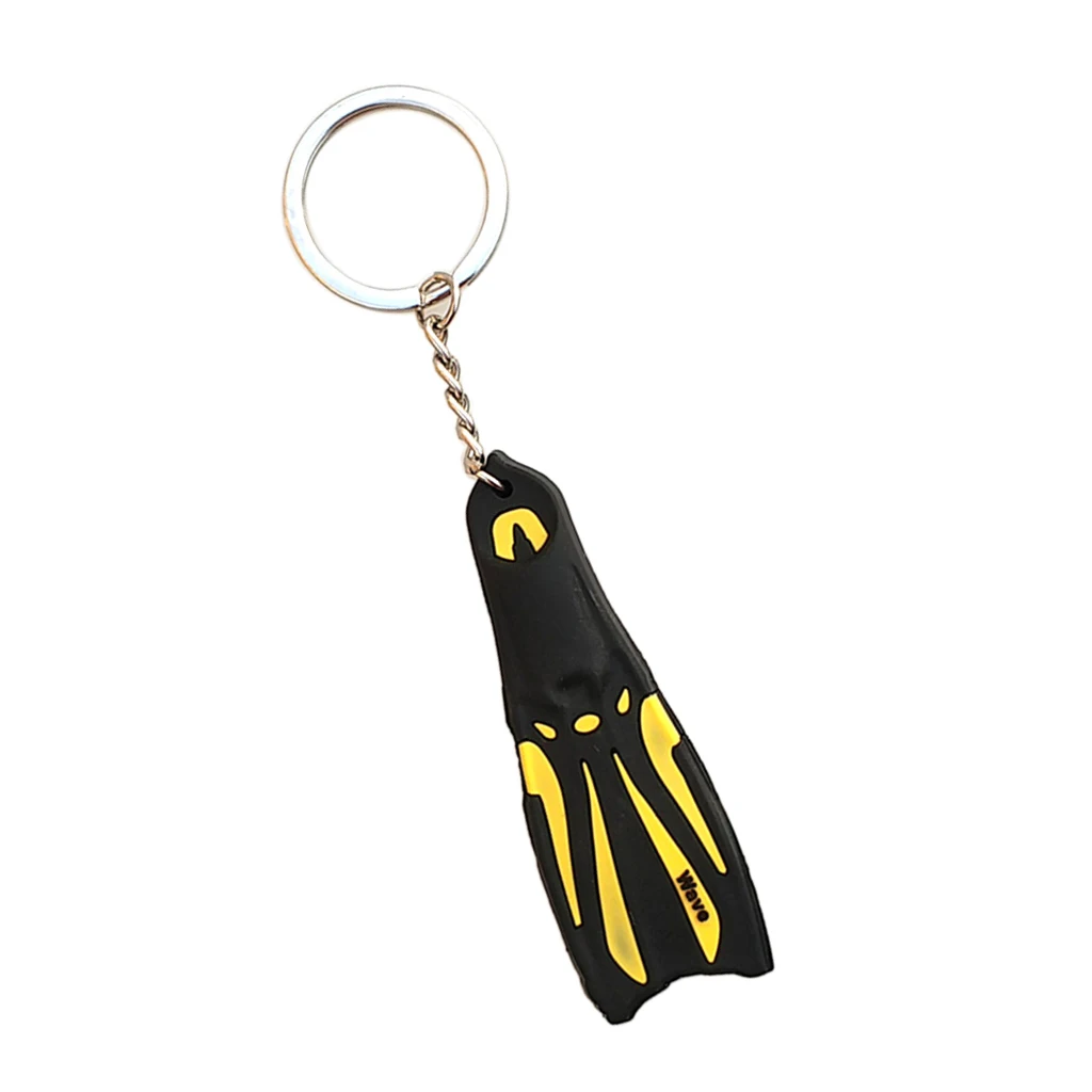 Novelty Mini Chain Scuba Dive Fins Flippers Key Chain Holder Silicone and Steel Keyring Keychain for Boat Kayak Surfing Sailing Novelty Mini Chain Scuba Dive Fins Flippers Key Chain Holder Silicone and Steel Keyring Keychain for Boat Kayak Surfing Sailing