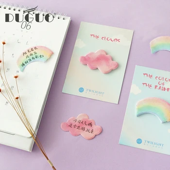 

DUGUO cute stationery Hongyun post-it message note N times post rainbow creative DIY cute memo