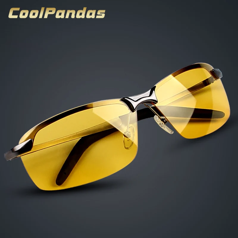 

2022 New Night Vision Sunglasses Men Brand Designer Fashion Polarized Night Car Safety Driving Enhanced Light Anti-glare Glasses