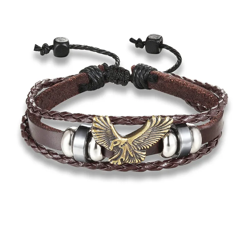 Новые модные браслеты скорпионы, мужские кожаные браслеты с подвеской, браслеты с якорем для глаз, металлические крючки, женские мужские браслеты - Окраска металла: C081B