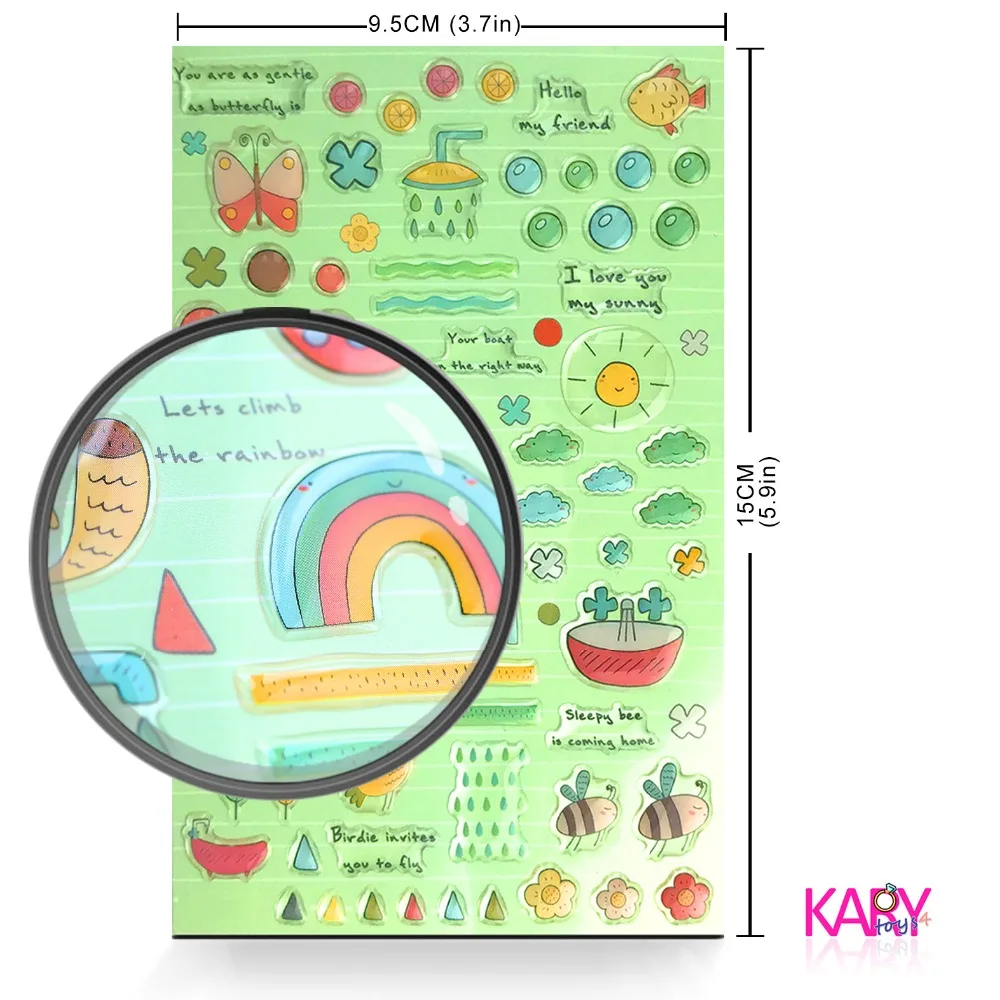

Sun Rainbow Wave Point Weather Diary Decoration Scrapbooking Crystal Stickers Kawaii Emoji Reward Children Kids Toys DIY Craft