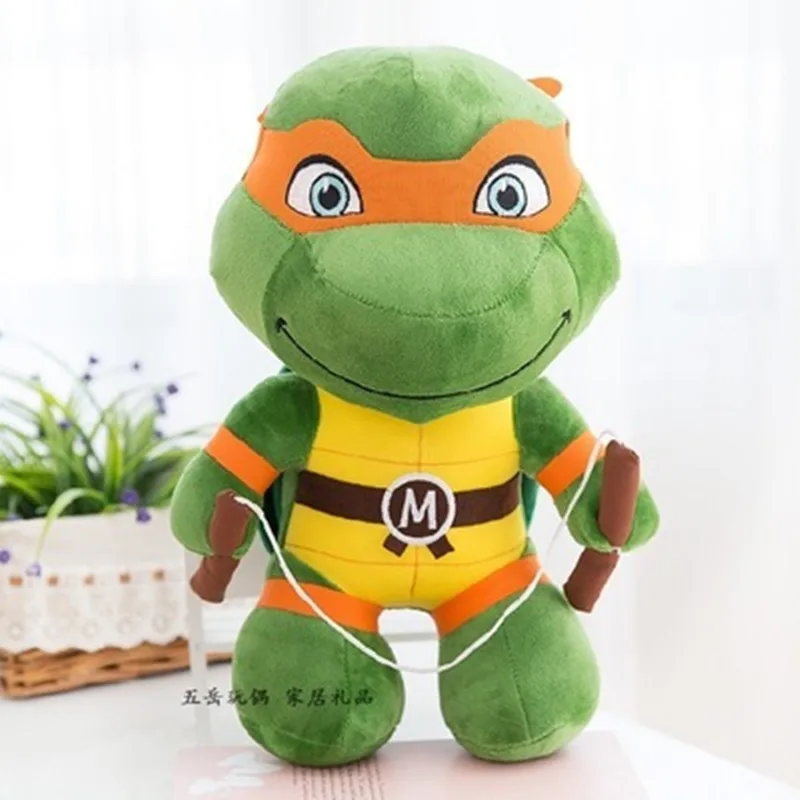 35-55cm Japanese Anime Characters Ninjaed God Turtle Plush Toy Tortoise Stuffed Animal Creative Birthday Gift Children Gifts