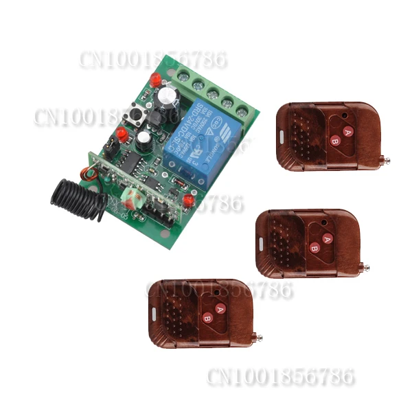 

DC24V 10A RF Remote Controller Switch System Momentary Toggle Latched Adjust with LED Indicator Push Button