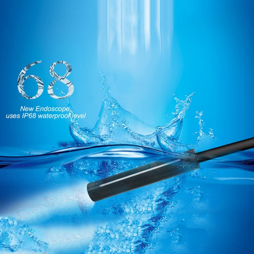 IP68 1200P Android 8MM Micro USB Type-c USB 3-in-1 Computer Endoscope Borescope Tube Waterproof USB Inspection Mini Video Camera