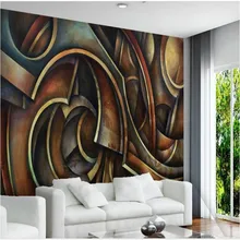 Beibehang hecho grandes frescos retro hacer viejo gris textura metálica líneas dinámicas colores bloques fondo abstracto pared papel tapiz