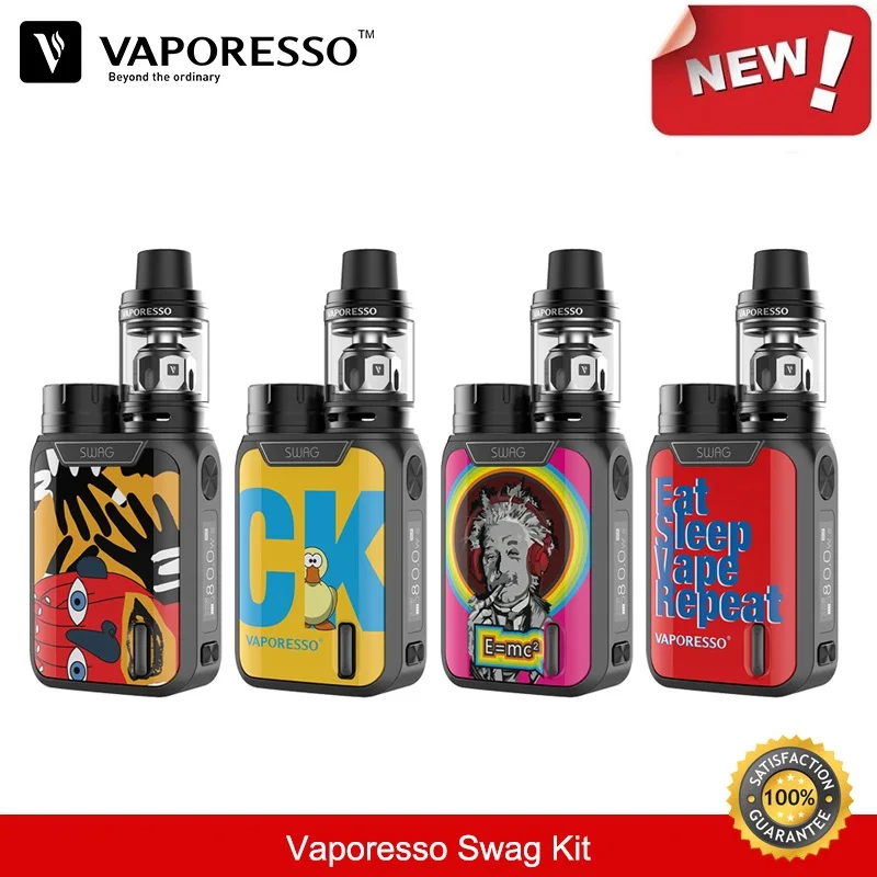 Vaporesso Swag Kit 80W 18650 Box Mod with 3.5ml NRG SE Vape Tank GT Coil Vaporizer E-Cigarette Kit VS Smok Electronic Cigarette Vaporesso Swag Kit 80W 18650 Box Mod with 3.5ml NRG SE Vape Tank GT Coil Vaporizer E-Cigarette Kit VS Smok Electronic Cigarette