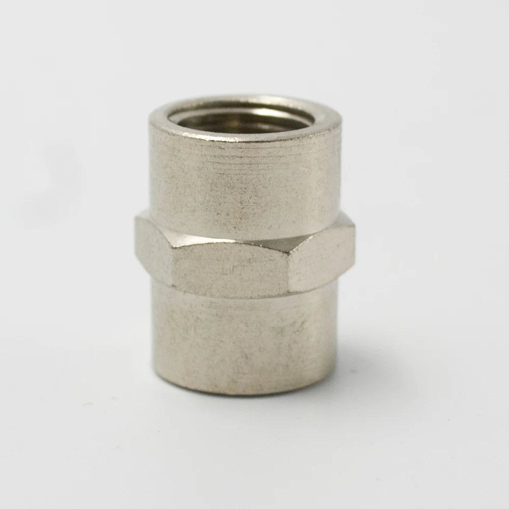 

Legines 2 pcs Stainless Stee Pipe Fitting Hex Coupling Coupler 1/8" 1/4" 3/8" BSPT Female Thread Plumb Water Gas Quick Connector
