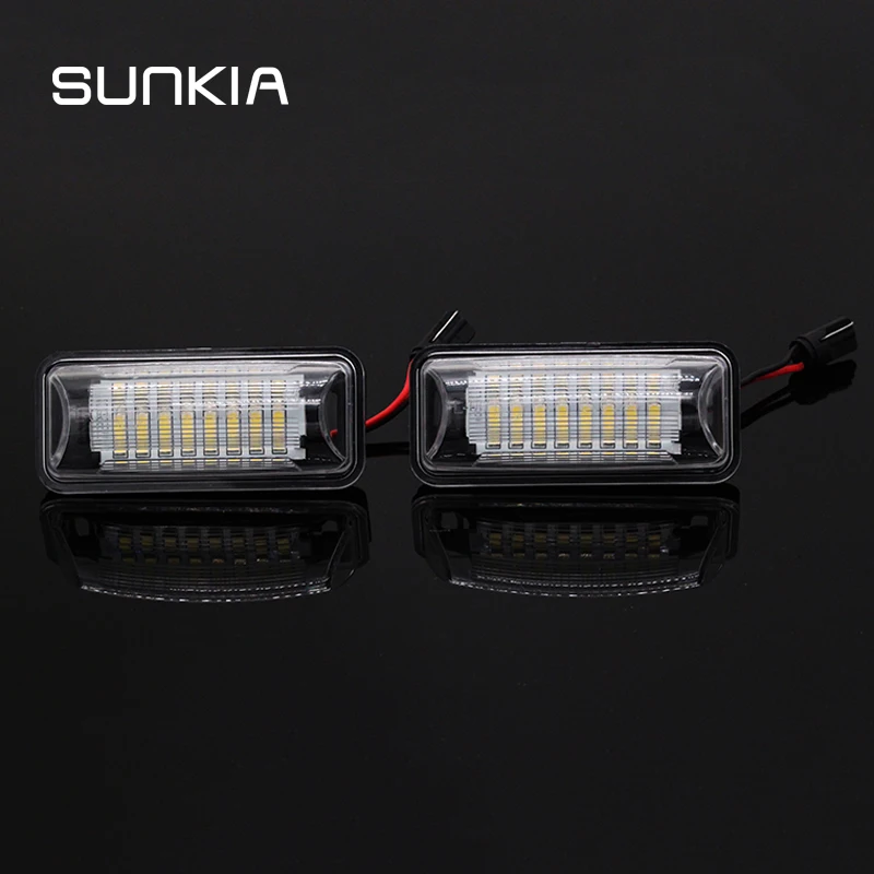 2 шт./лот 12 В Автомобильное светодиодное Освещение номерного знака 24 SMD супер