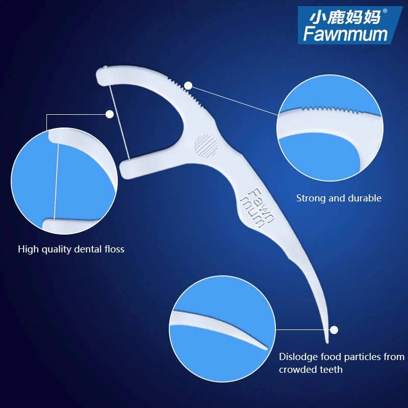 Палочки для чистки зубных щеток FAWN MUM с зубной нитью зубная нить Чистка зубных протезов 150 шт. зубная нить палочки 5 сумок зубочистка