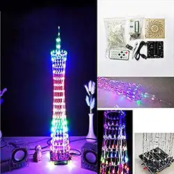 15 шт./лот Bluetooth Canton Tower светодио дный LED Cube Kit дистанционное управление музыкальный спектр электронный комплект-цветной (светодио дный LED Music