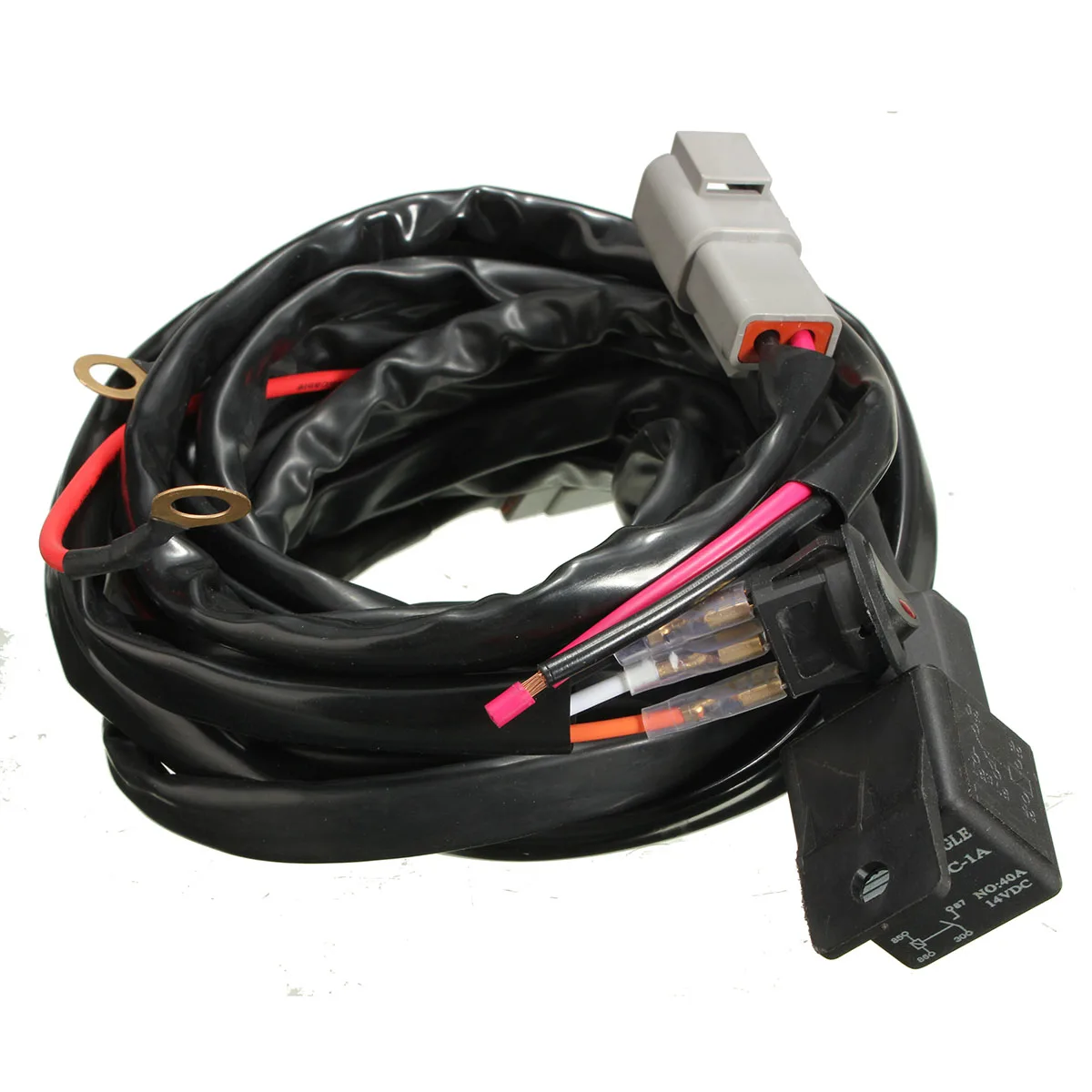 

2015 New 12V 40A Switch Relay for 3M Wiring Harness Kit For LED Spotlights Work Fog Light Bar