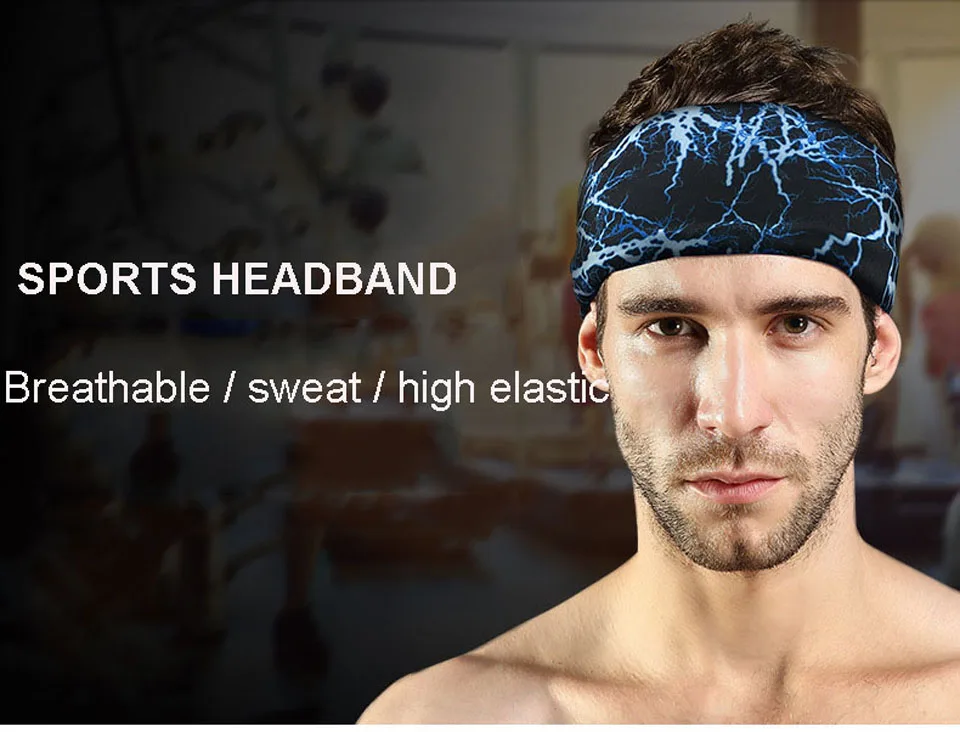 GOBYGO Lyca абсорбент Велоспорт Йога Спортивная Повязка от пота Для мужчин Sweatband для мужчин и женщин головные повязки для йоги головы Налобные повязки