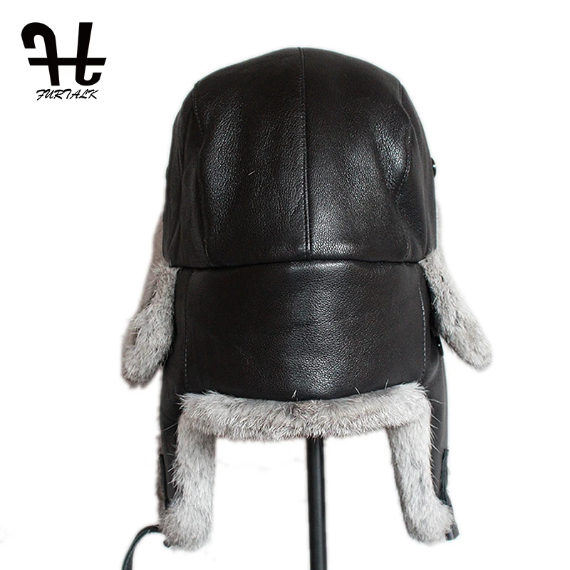 Меховая шапка Furtalk для мужчин зимняя ушанка из овчины мужчин|trapper hat|trapper hat for menrussian