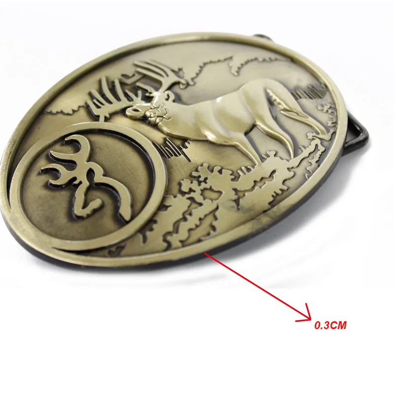 Western Hunter Deer Belt Buckle  (6)