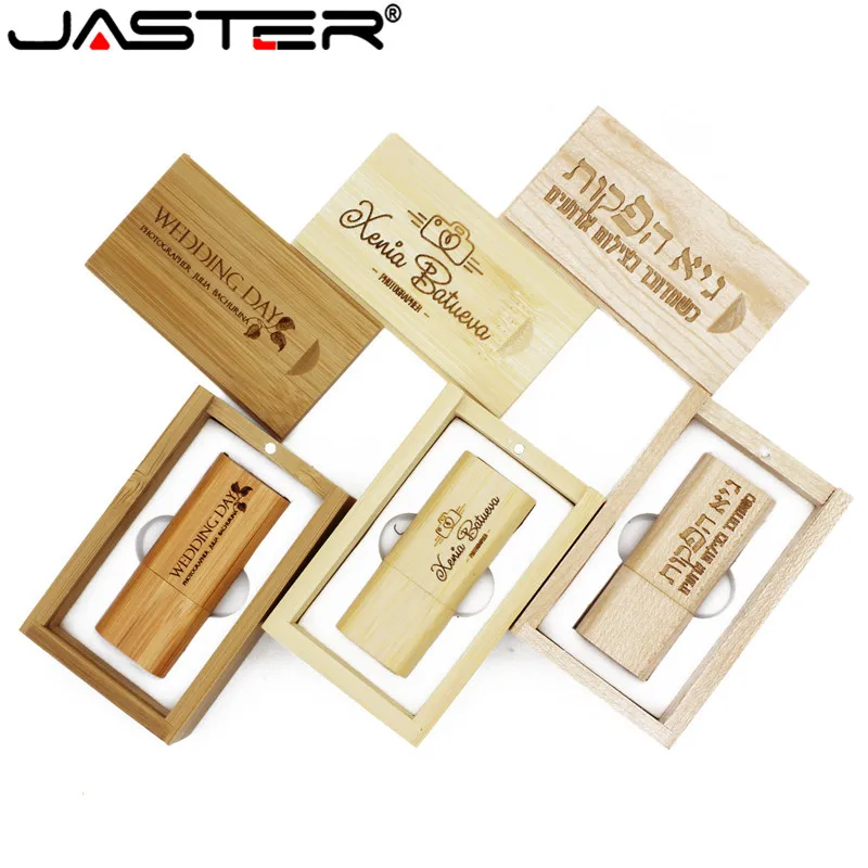 JASTER(более 10 шт. бесплатный логотип) Клен деревянный usb+ упаковка коробка USB флэш-накопитель Флешка 4 ГБ 8 ГБ 16 ГБ 32 ГБ карта памяти