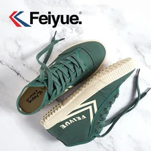 Feiyue/Мужская и женская обувь; оригинальная Классическая рыцарская обувь; Черная парусиновая резиновая обувь на шнуровке; кроссовки