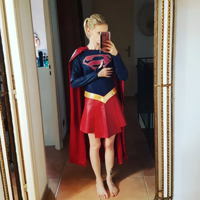 Women's Supergirl Costume Cloak Dress - Movie Halloween Carnival Cosplay - Custom Made image 2