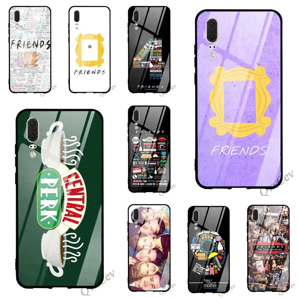

Hybrid Friends Season TV Glass Phone Cover for Huawei P10 Lite Case 10 7A Y6 Y9 Honor 9 P20 P Smart Mate 20 Pro Backshell