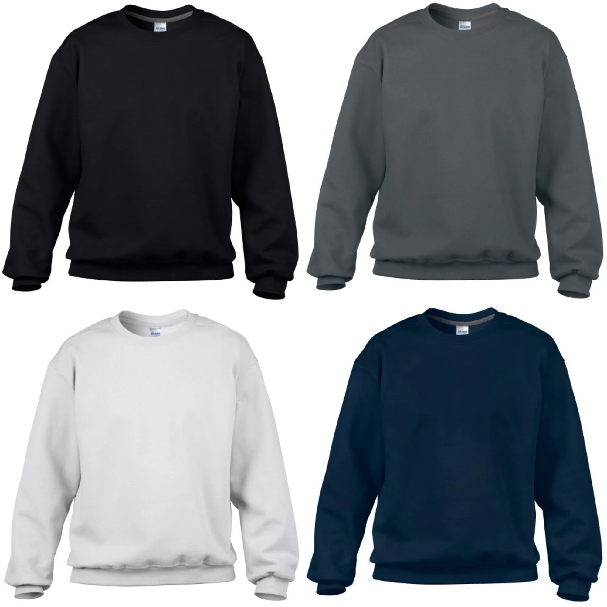 Mens Premium Cotton Crew Neck Sweatshirt-in Hoodies
