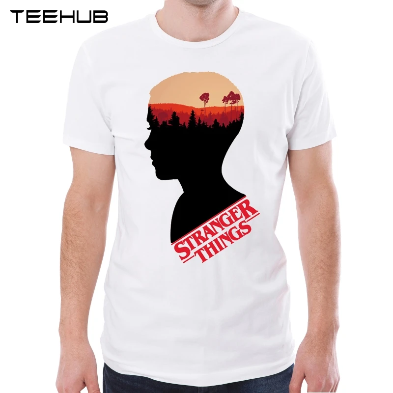 Новое поступление 2019 Мужская модная футболка TEEHUB с принтом очень странные дела