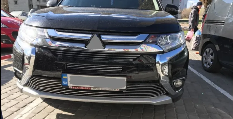 Для Mitsubishi Outlander 3 шт. алюминиевый сплав Передняя решетка решетки отделка