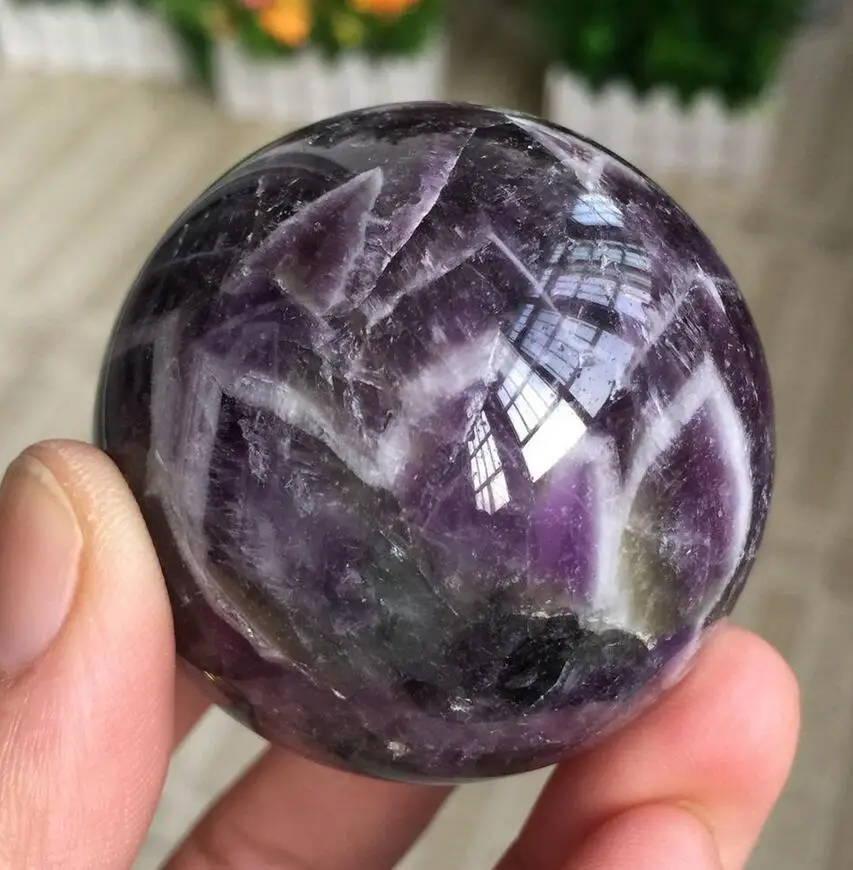 160 г натуральный аметист мечты Хрустальный шар Orb драгоценный камень|stone gem|stone