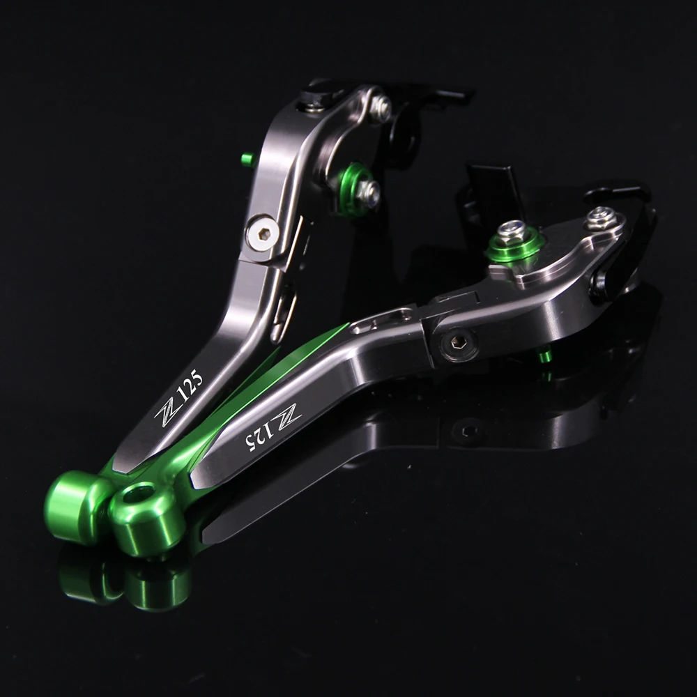 Лазерный новый логотип зеленый + титановый для Kawasaki Z125/ Z125 Pro 2016 CNC регулируемые
