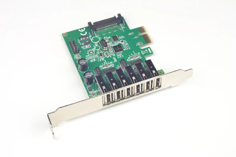 8 портов USB 2,0 PCI-Express X1 Card (6 внешних портов и 2 внутренних 9 Pin портов)