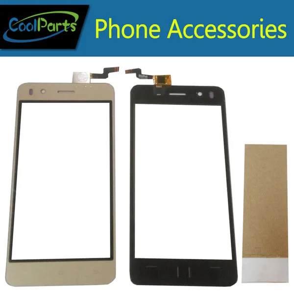 

1PC/Lot High Quality For Micromax Bolt Selfie Q424 Touch Screen Digitizer Touch Panel Lens Glass With Tape Gold Black Color