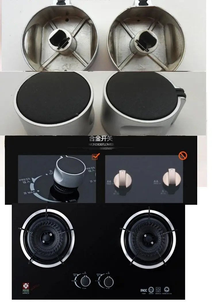 Type B/45 Degree 8mm 4PCS Rotary switch gas stove parts /zinc alloy