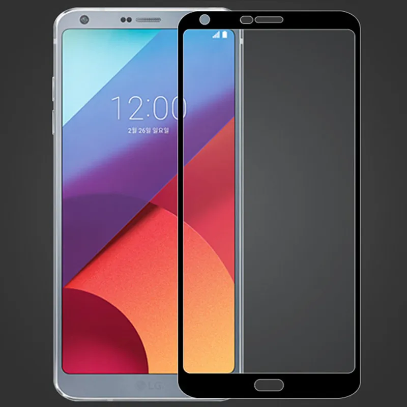 

Full Cover Screen Protector for LG G6 9H Tempered Glass For LG G6 Scratch Proof Protective Film for LG G6 Phone 5.7" Black