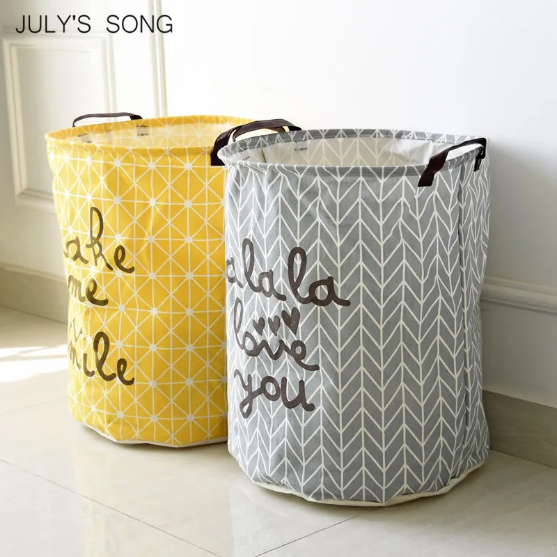 JULY'S أغنية 40*50 سنتيمتر سلة الغسيل القابلة للطي تخزين برميل الملابس القذرة سلة ل لعبة جورب أشتات القطن سلة الغسيل حقيبة JULY'S أغنية 40*50 سنتيمتر سلة الغسيل القابلة للطي تخزين برميل الملابس القذرة سلة ل لعبة جورب أشتات القطن سلة الغسيل حقيبة