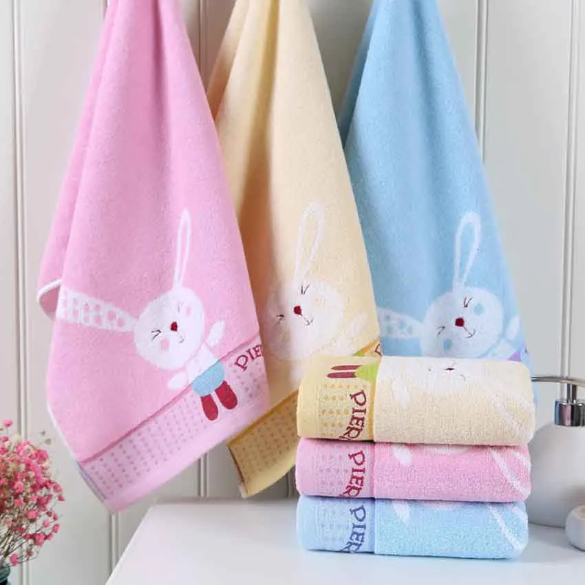 

Soft Cartoon Rabbit FaceTowel 100% cotton 35*75cm 100g Face Hand Sport Towels For Kids Adults Toalla facial Toalha de rosto