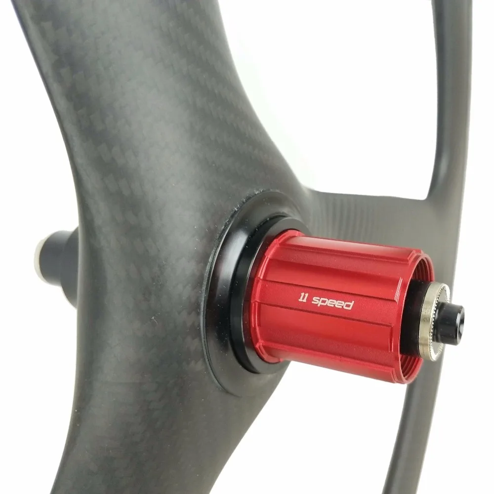 New Design Clincher Carbon 23mm width Aluminum Braking Surface Road/Track/Fixed Gear Wheelset carbon tri spoke wheels 700c