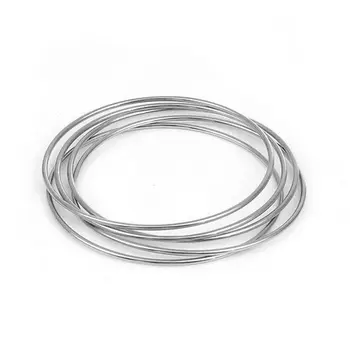 

1 Set ( 5PCs/Set) Stainless Steel Stacking Bangles Bracelets Round Trendy Jewelry For Women Girls Friends Gifts 20cm Long