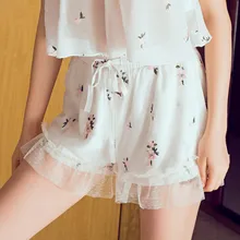 Женское Сексуальное Нижнее Белье для сна, милые кружевные шорты с цветочной вышивкой, милые элегантные летние шорты, Новое поступление для женщин