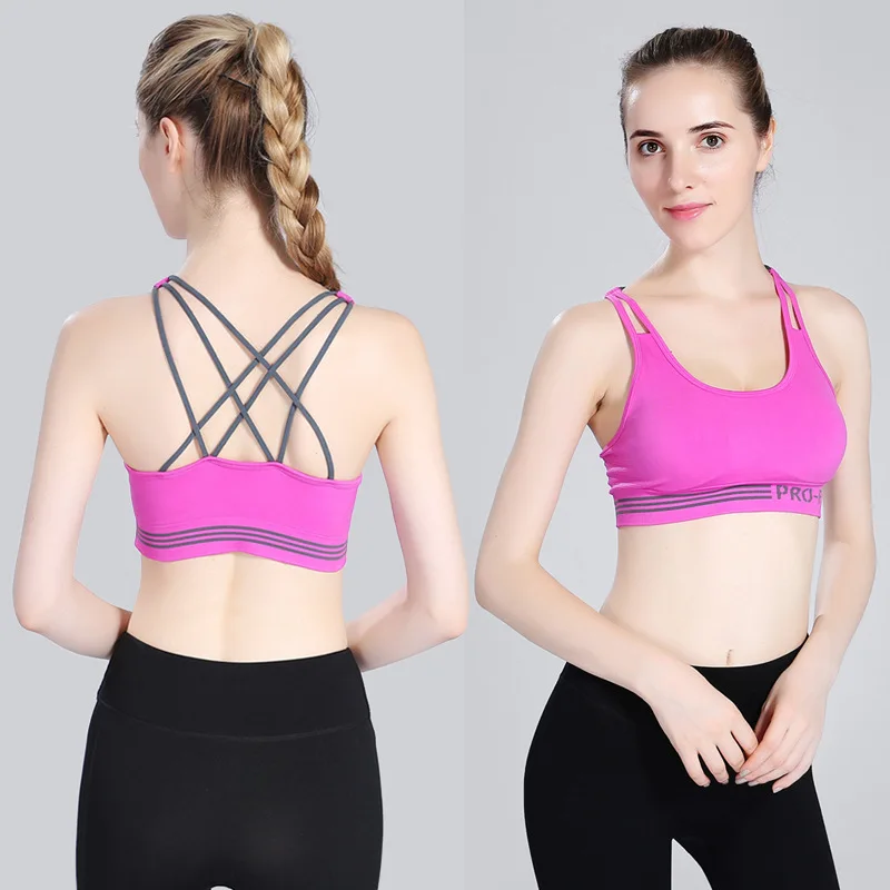 Женский спортивный бюстгальтер Топ Haut Femme Yoga бесшовный бюстгальтер-топ пуш-ап для