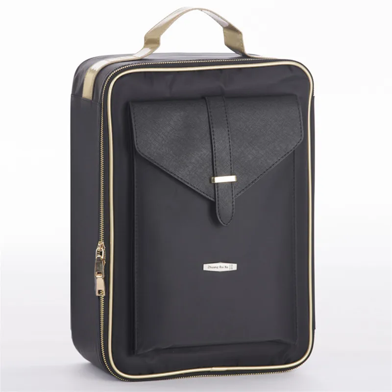 Холщовая косметическая коробка Мути-слой органайзер для хранения макияжа коробка наплечный ремень кейс для косметики дорожная косметичка ... Холщовая косметическая коробка Мути-слой органайзер для хранения макияжа коробка наплечный ремень кейс для косметики дорожная косметичка ...