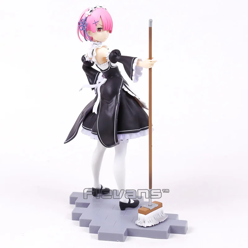 

Re Life In A Different World From Zero Ram Maid with Mop Ver. PVC Figure Collectible Model Toy 22cm