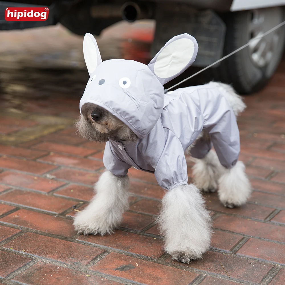 Hipidog собака мультфильм плащ Толстовка Slicker Собака Одежда Щенок Водонепроницаемый