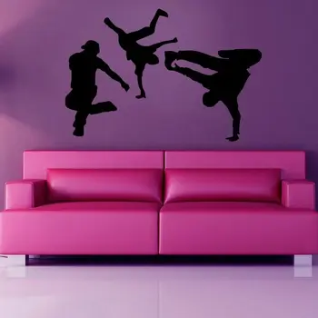 

Wall Decals Boys Break Dance Sport Gym Vinyl Sticker Murals Wall Decor Single-piece Package Modern Mirage of Beauty Plastic