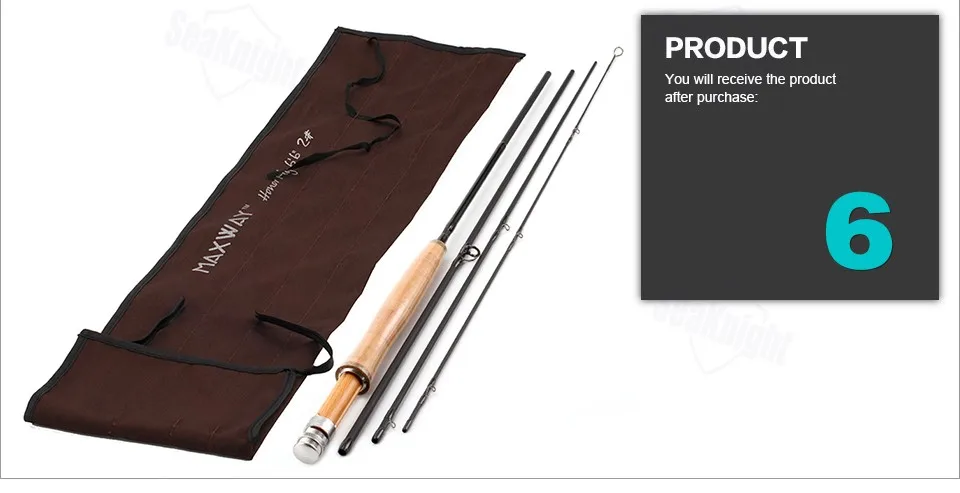 SeaKnight maxway HONOR 2# Сверхлегкая из углеродного сплава 61 г Fly Rod 1,98 м Fly Удочка деревянная катушка сиденье пробковая ручка средняя удочка